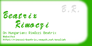 beatrix rimoczi business card